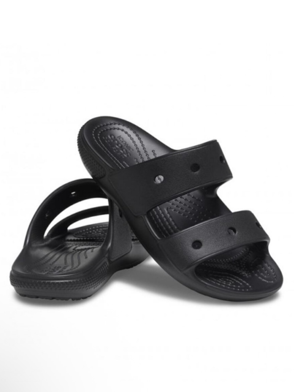 Crocs Kid's Black Classic Two Strap Crocs Sandal Beach Summer Children’s 12